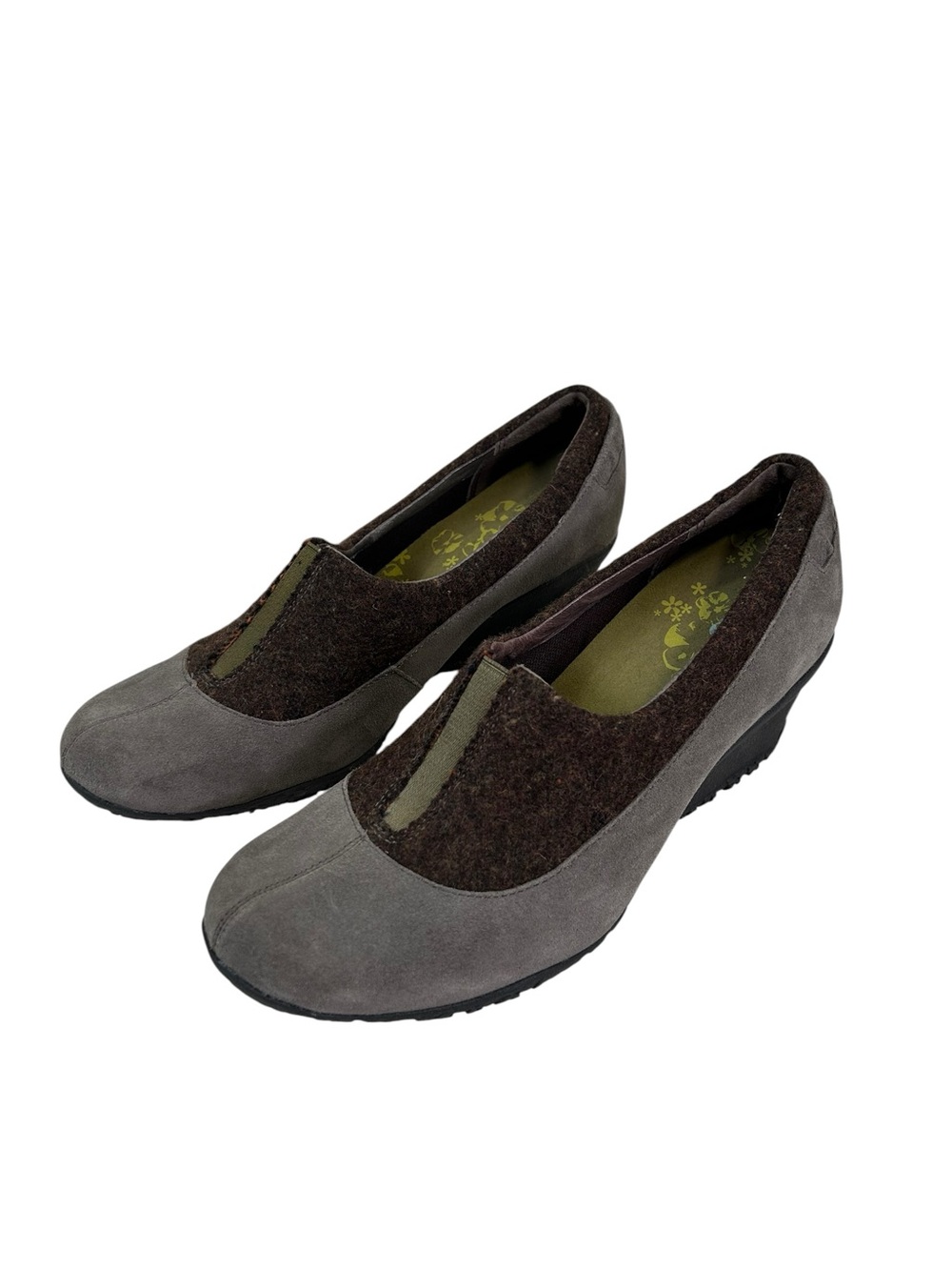 Merrell Tulip Grey Comfort Wedge Slip-On Shoes Womens 10.5